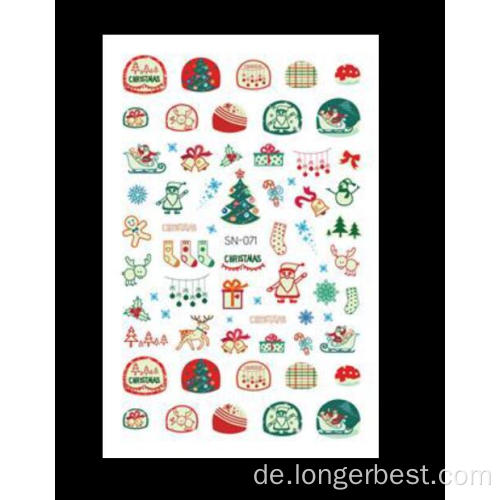 Custom 3D Nail Art Sticker Weihnachtsdesign